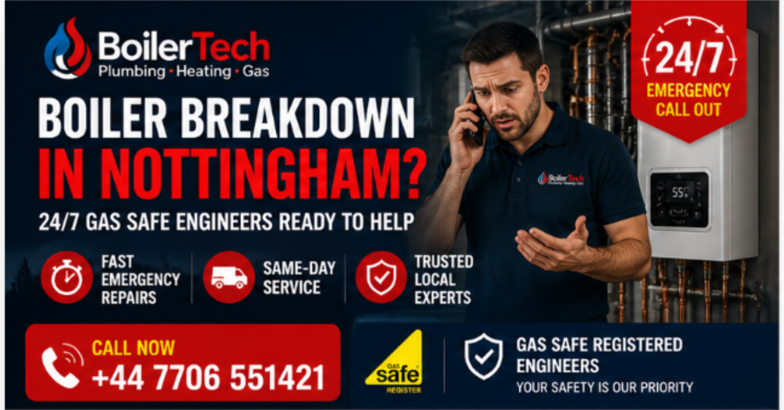 Trusted Gas Safe Engineers in Nottingham for Heating Services.