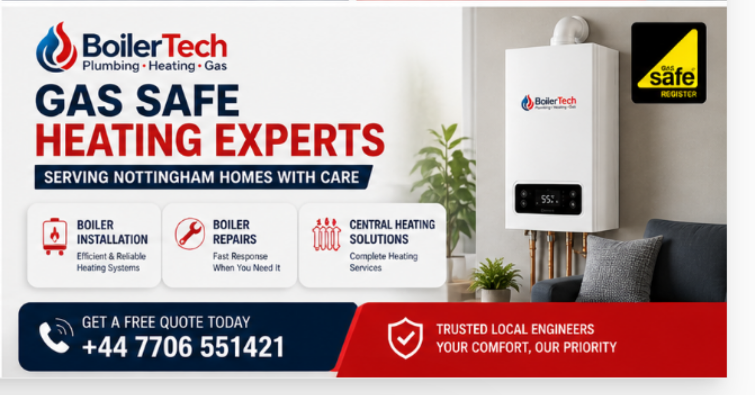 Trusted Gas Safe Engineers in Nottingham for Heating Services