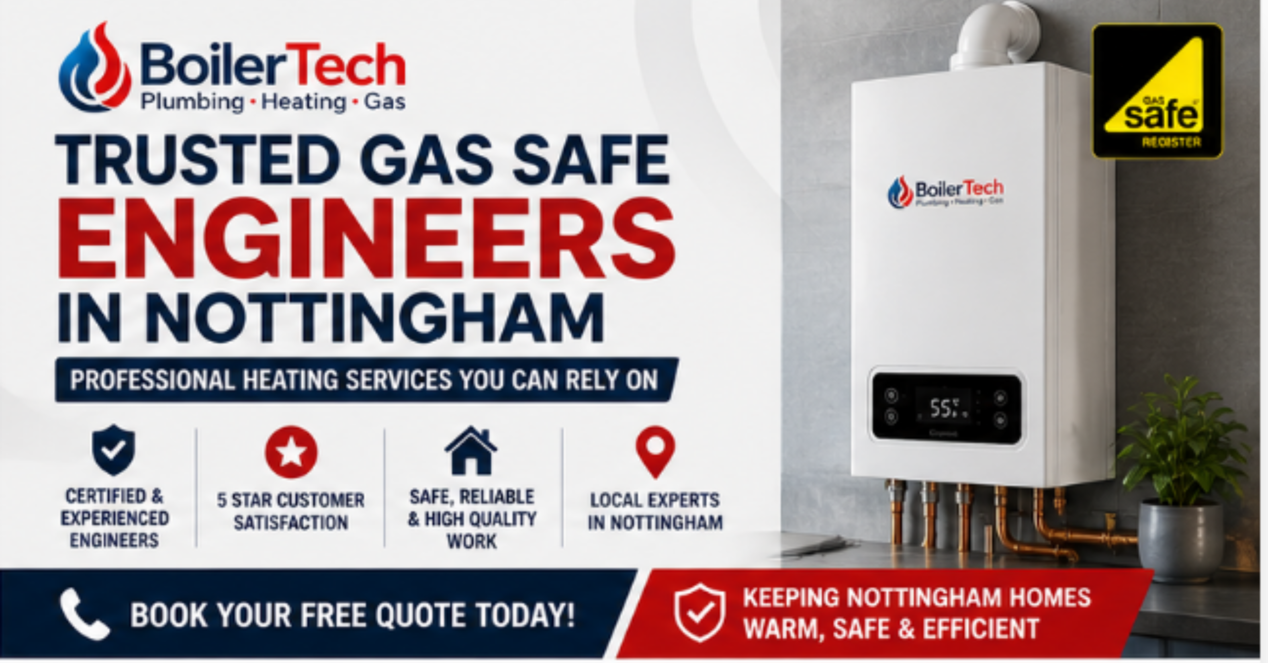 Trusted Gas Safe Engineers in Nottingham for Heating Services.