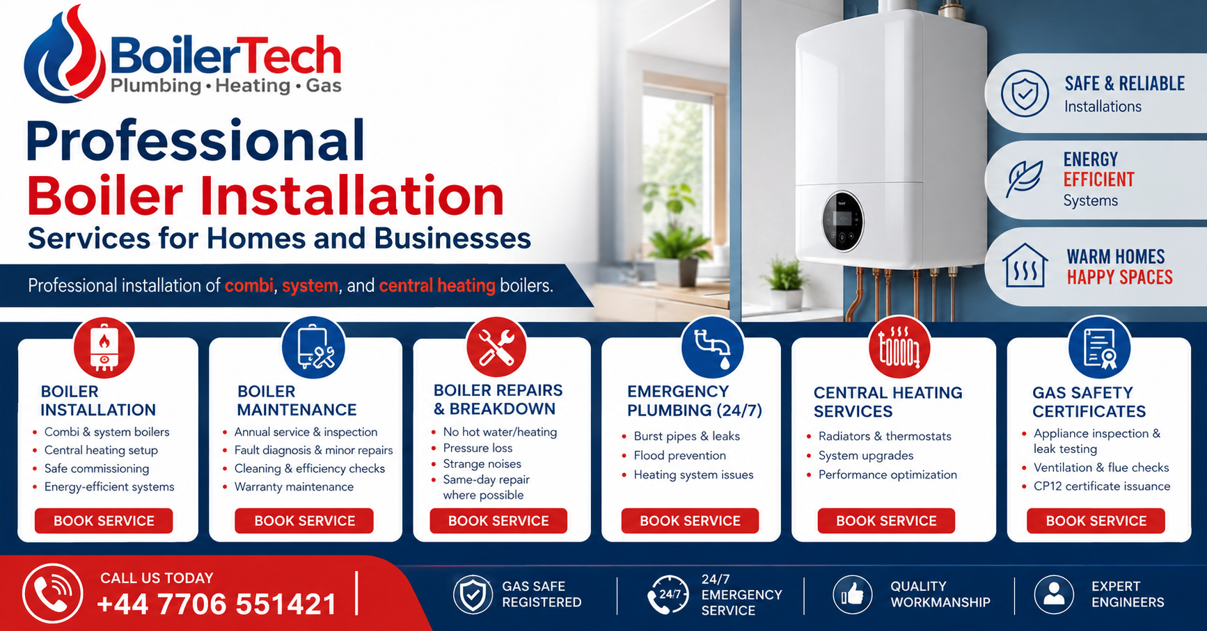 Trusted Professional Boiler Installation Services for Homes and Businesses