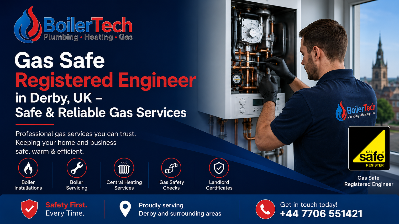 Gas Safe Registered Engineer in Derby, UK – Safe & Reliable Gas Services