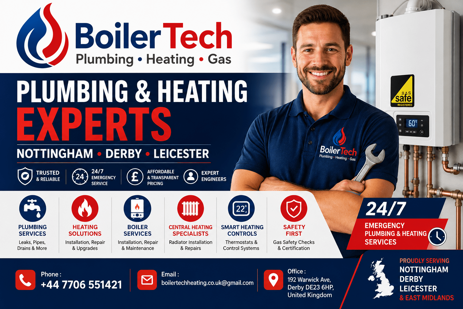 Plumbing and Heating Experts Nottingham Derby Leicester